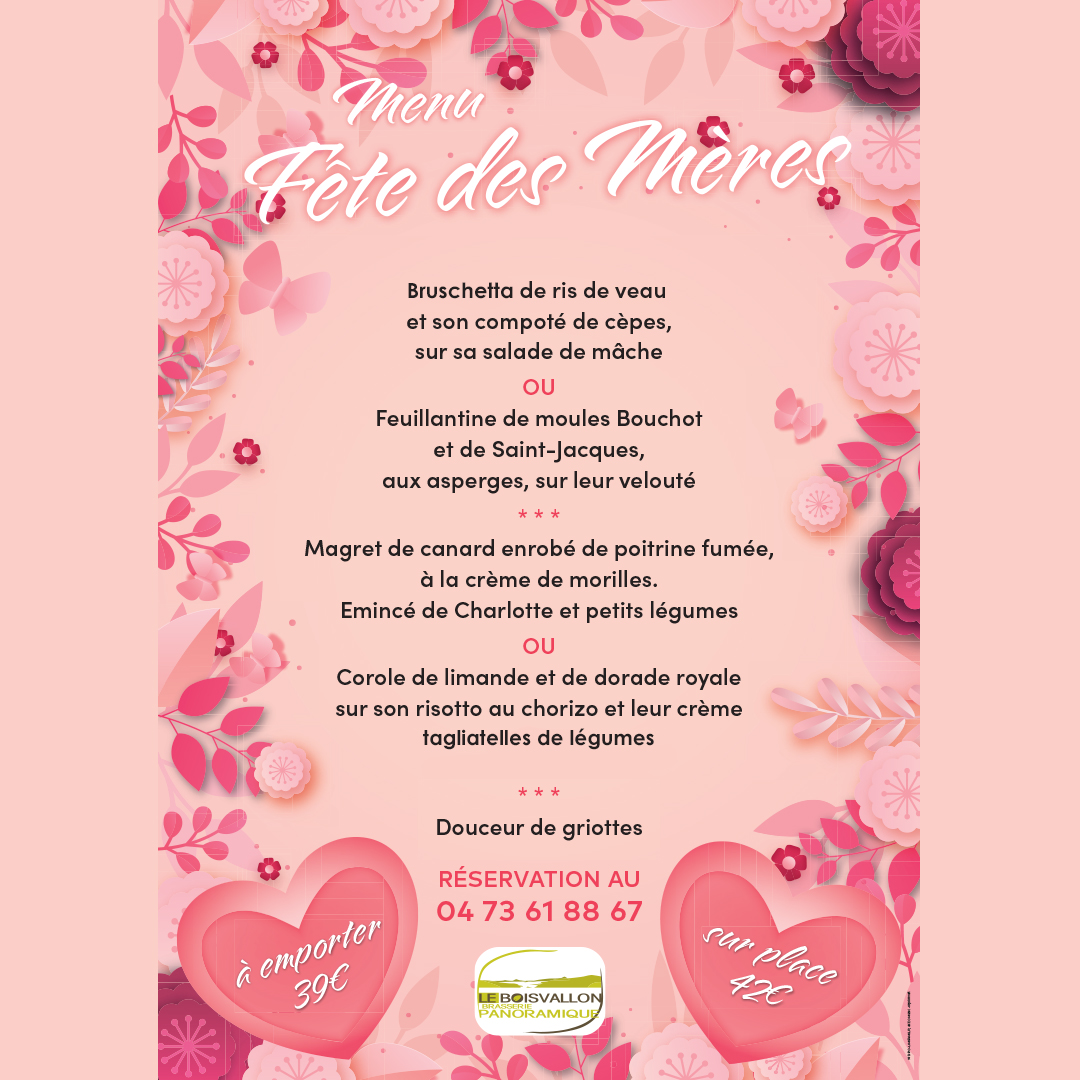 Brasserie Boisvallon – Fête des mères